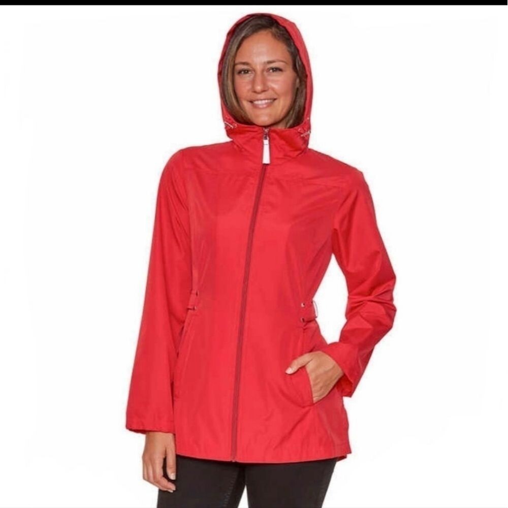 NWT Red  Jones New York Parka in a pocket size S